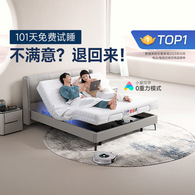 芝华仕现代简约多功能智能床电动可升降主卧家科技布双人床Z018