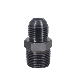 高压碳钢液压英制转公制直通D型2/3/4/6分74度锥扩口球型油管接头