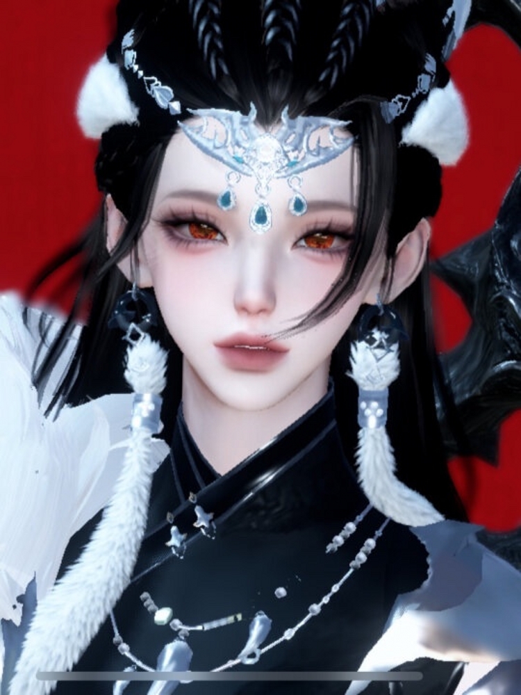 狼尘霜 口吃猫原创 逆水寒手游捏脸素问九灵神相龙吟血河女通用