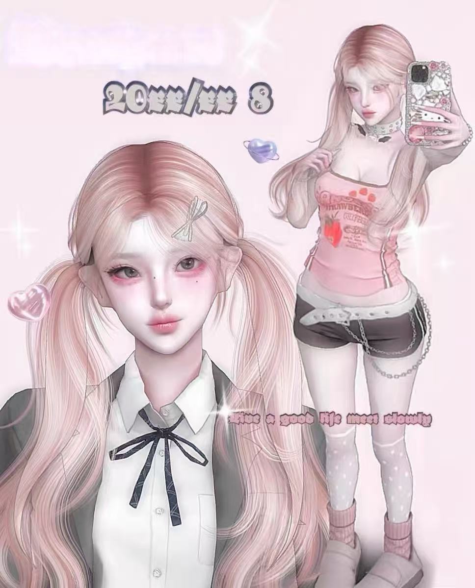 模拟人生4人物mod｜双马尾妹宝 捏脸人物sims4 8套服装 版本1.108