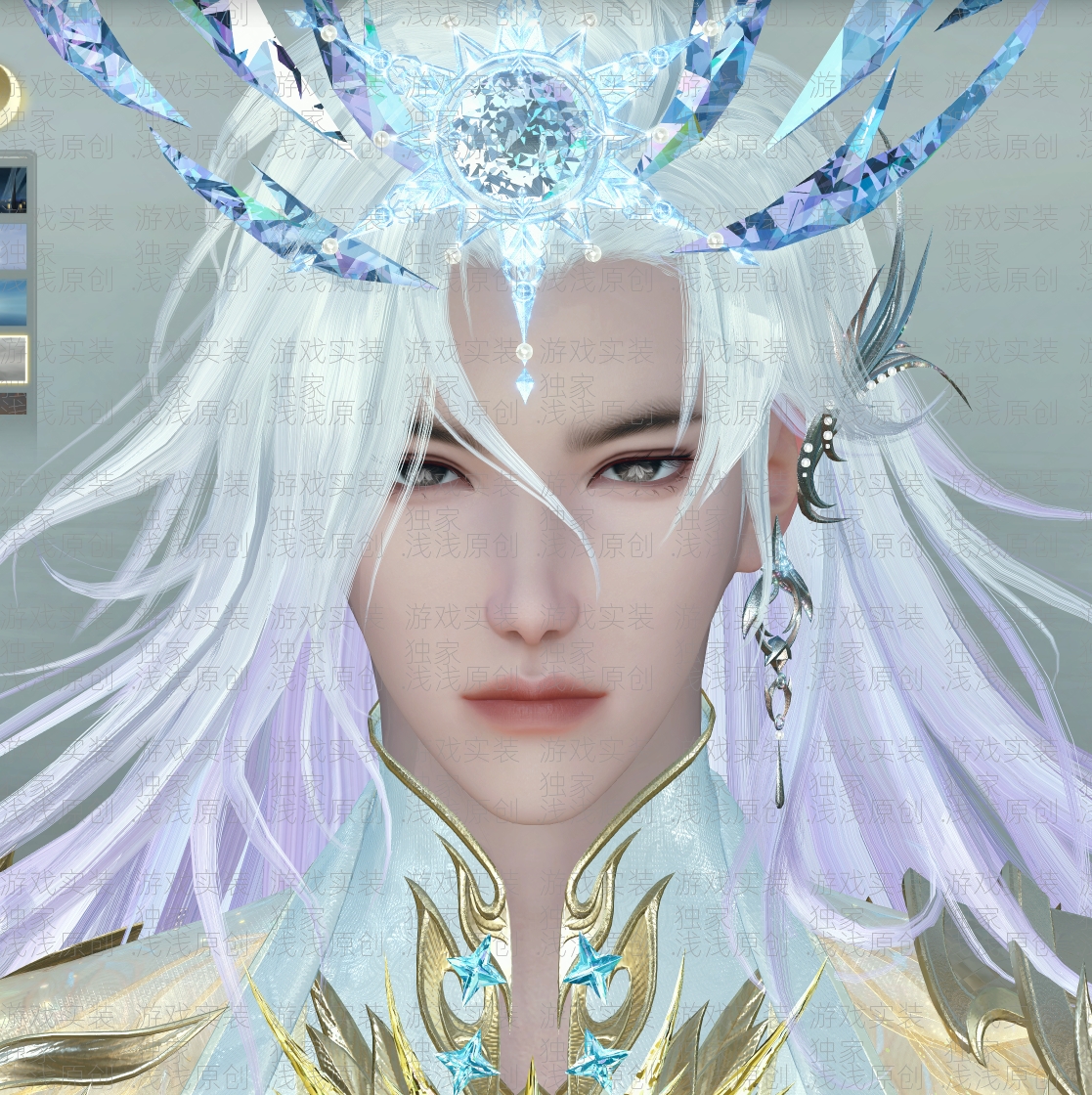 浅浅原创08 逆水寒端游捏脸逆水寒ol男脸 潮光鸿音沧澜全职业通用