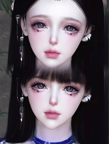 神代利世 小网感 三妆 逆水寒手游捏脸 素问九灵神相龙吟女通用