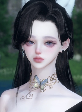 黑色魔女 圣月适配 逆水寒手游捏脸 龙吟九灵素问女通用 清冷少女