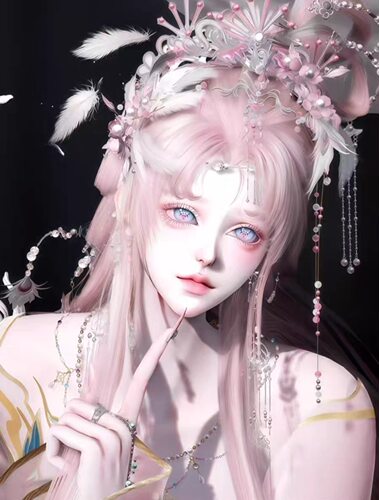 以闪亮之名捏脸【绛珠】哒哒哒原创捏脸素颜最后发国服新马服素颜