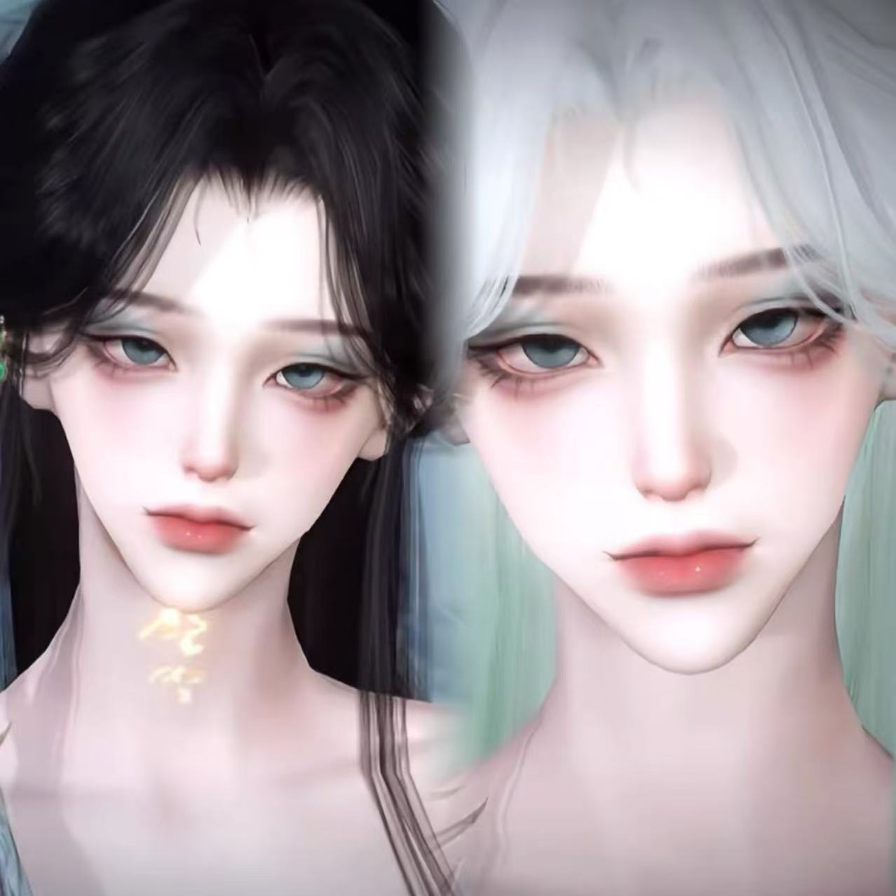 【秒发】青玉丨Collins原创捏脸  绝美百搭女脸 逆水寒手游捏脸女