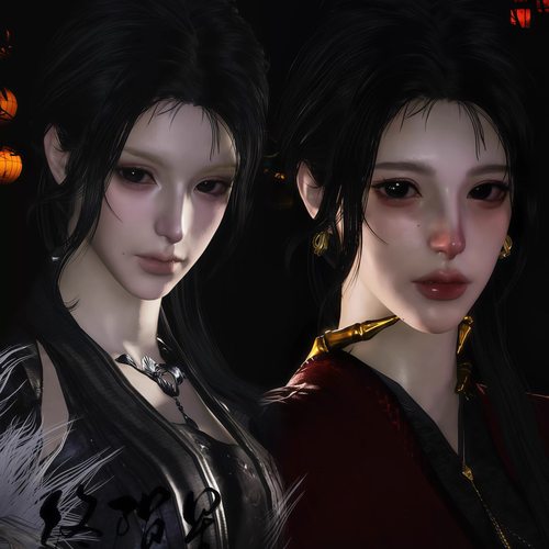 秒发2款 骨骼感 燕云十六声捏脸女 终陨星 端游手游捏脸