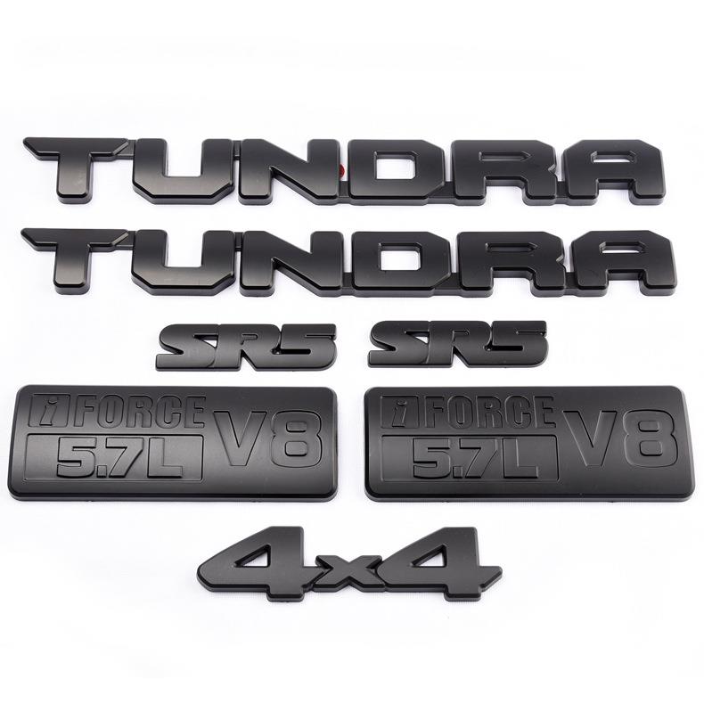 适用于丰田坦途车贴TUNDRA车标SR5尾标V81794车门侧标改装字标黑