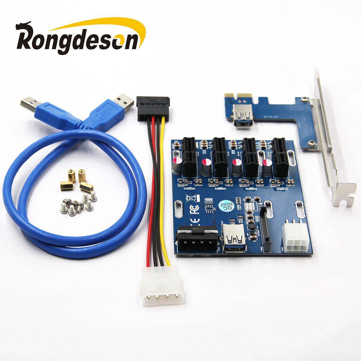 工厂PCI-E转四个PCI-E接口转接卡PCI-e转4个PC-Ie卡槽扩展卡