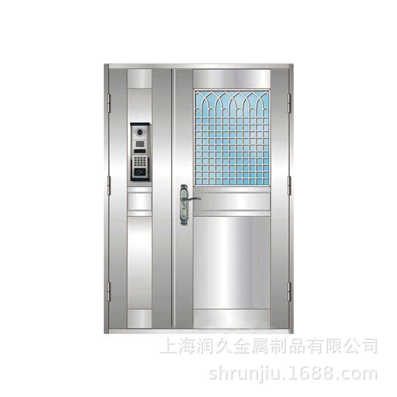 小区楼道单元门小区楼宇门不锈钢楼宇电子对讲门不锈钢栏栅门