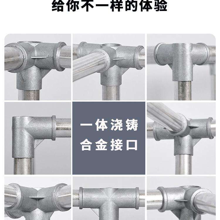 简易布衣柜家用卧室结实耐用加粗加厚合金钢架组装金属经济型衣橱