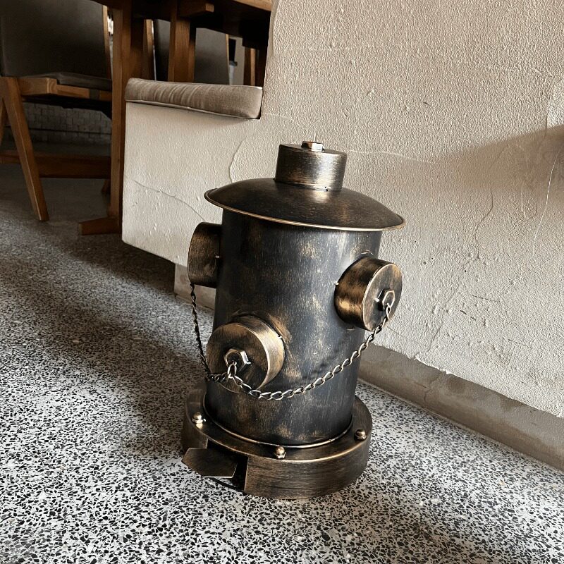 厂家直销铁艺垃圾桶复古做旧提桶收纳工具脚踏式内外双筒垃圾桶