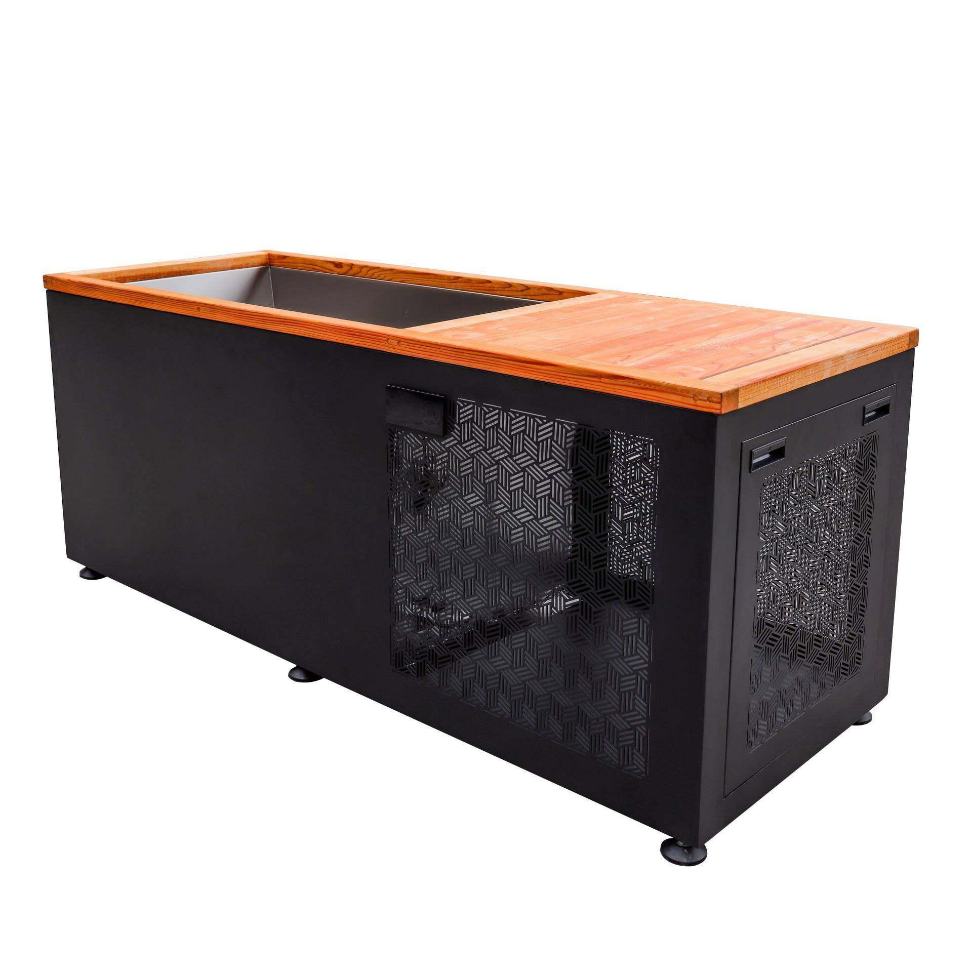 不锈钢浴缸保温盖按摩浴缸冰浴机led冰桶浴缸亚克力