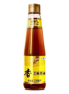 中粮福临门芝麻香油220ml*1*2瓶烹饪火锅蘸料凉拌家用调味香油