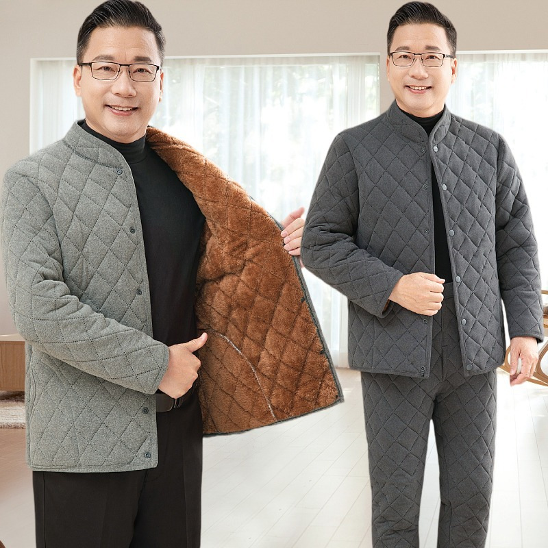 男士中老年人保暖套装