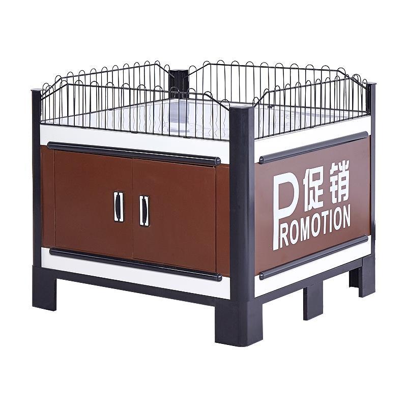 超市货架促销台甩货地堆洗化用品中岛柜饮料堆头加厚花车展示架子