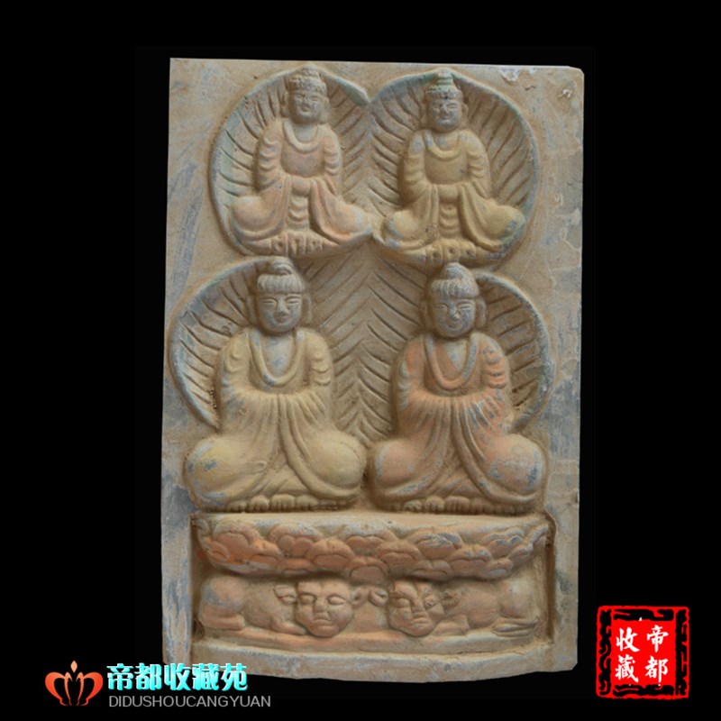 热销仿唐佛像砖壁画农家乐酒店装饰品 摆件陶器复古建筑墙饰 特价图片