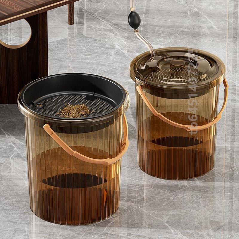 新款过滤网下水用茶水桶客厅茶水桶塑料滤水纯色排水茶漏水分家用