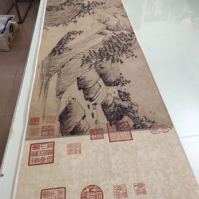 明宋克万竹图卷古代名家墨竹图