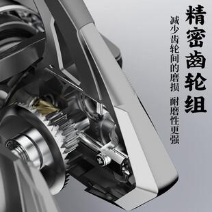 池刃金属路亚纺车轮微物浅线杯渔轮双握丸鱼轮速比斜口浅杯渔线轮