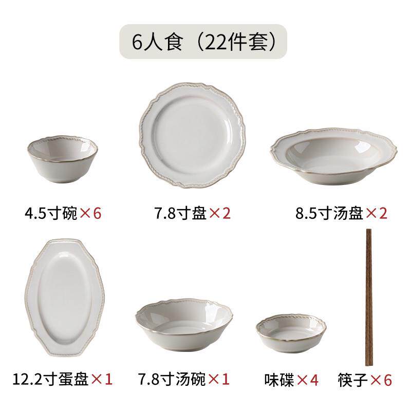 7wlo大汤碗大号家用面碗汤盆陶瓷拉面碗ins风颜高复古值餐具碗碟