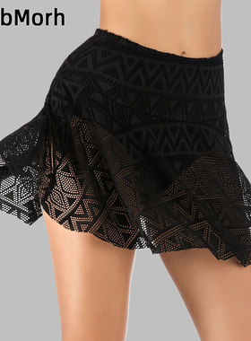 大码高腰游泳裙下半身遮挡防走光三角泳裤遮肚显瘦单独比基尼下装