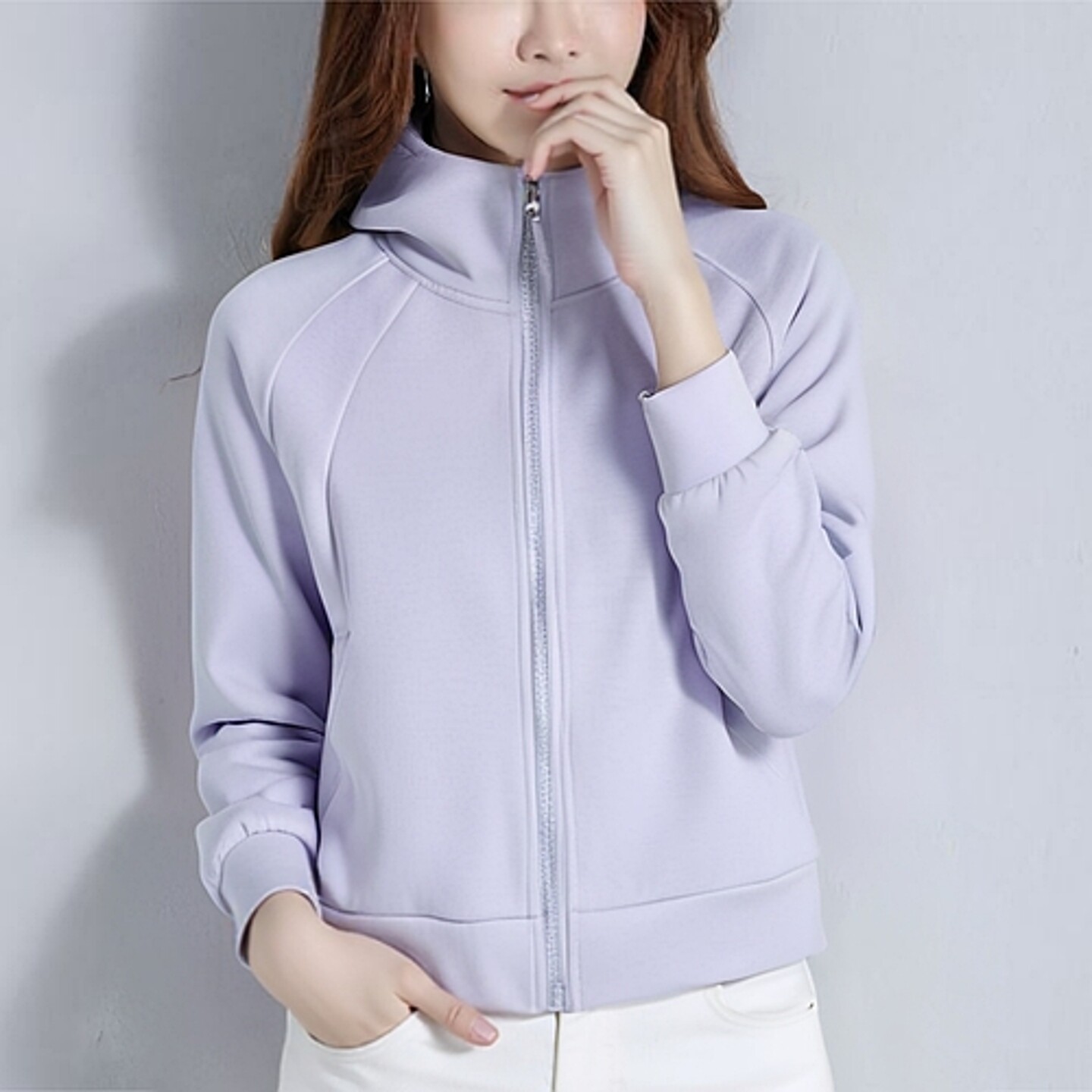 361女装连帽开襟卫衣专柜正品2025秋季新款含棉连帽休闲外套4006A