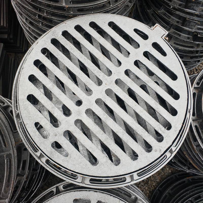 排水井盖圆700球墨铸铁镂空井盖镂空雨篦D400漏水篦子铸铁井盖
