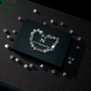 XVX冰玉轴全透明等高线2.0伴侣轴线行轴五脚轴体RGB客制化轴体