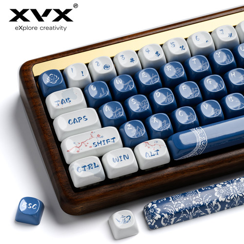 XVX青花瓷陶瓷手感PBT五面烤漆