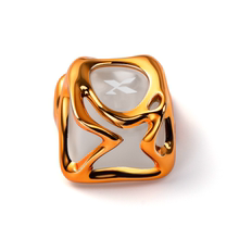 XVX个性创意键帽 金色 雾面透光 金属质感键盘机械键盘键帽礼物