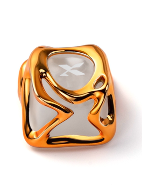 XVX个性创意键帽 金色 雾面透光 金属质感键盘机械键盘键帽礼物