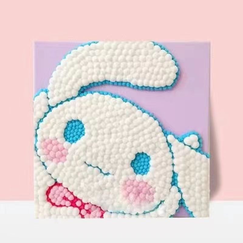 三丽鸥diy毛球画儿童手工DIY创意