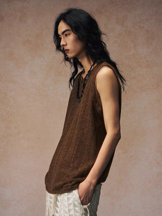 Gonghe Repub共和 钩针肌理感镂空无袖背心 叠穿透气复古宽松双色