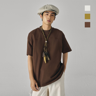 共和GongheRepub「三季」索罗娜凉感boxy短宽短袖t恤 基础宽松tee