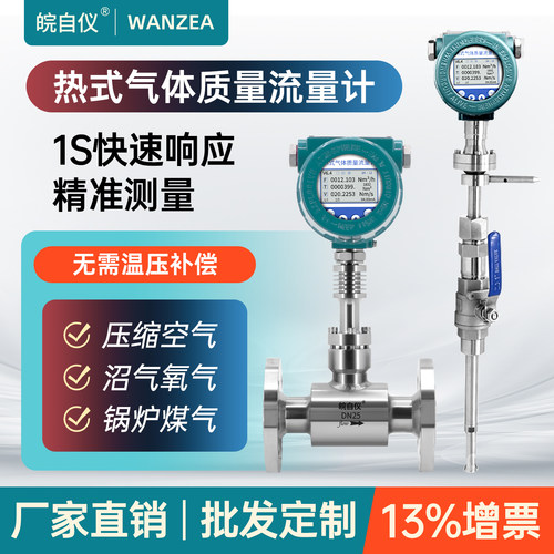 皖自仪热式气体质量流量计高精度