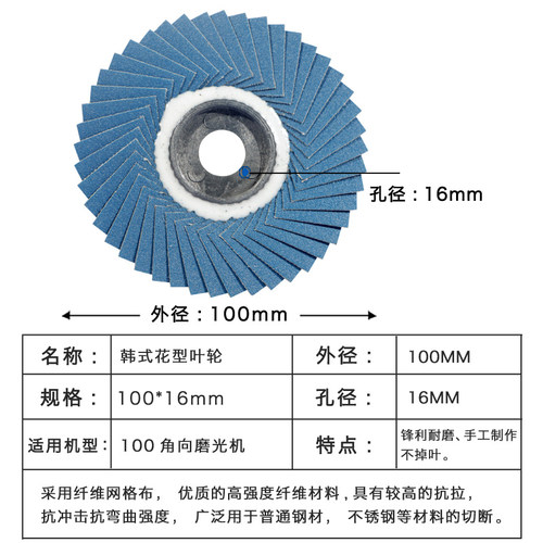 百叶轮磨片 角磨机百叶片抛光片不锈钢抛光轮布轮千叶轮磨光片