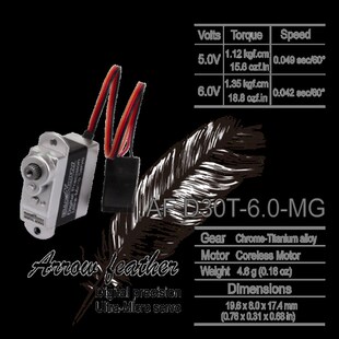 BLUEARROW蓝箭  AF D30T-6.0-MG 轻小型 全金属齿 数字舵机