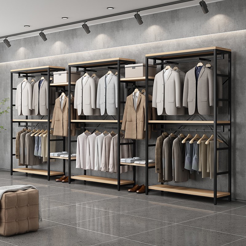 服装店展示架落地式衣架金属货架女装陈列架商场组合衣服挂衣架子