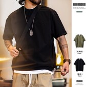 复古户外工装 微宽松弹力圆领半袖 短袖 美式 t恤男2025夏季 新款 男款