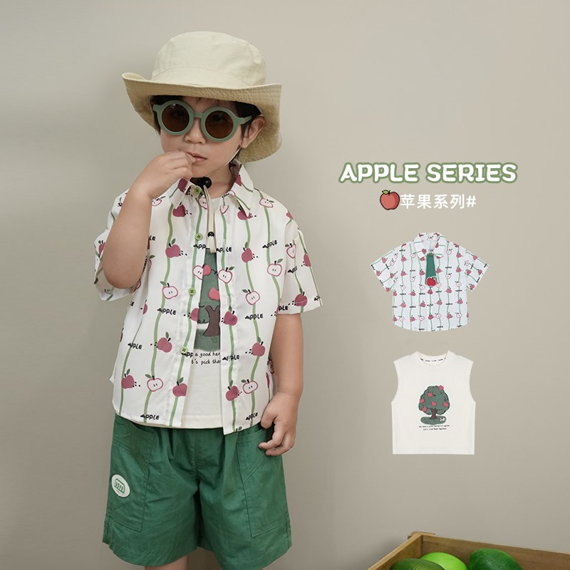 陈大猪男婴童 宝宝夏季套装2024D年新款儿童短裤薄款休闲帅气夏装