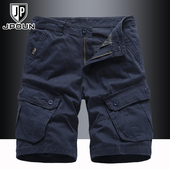 五分裤 休闲宽松大码 子男夏季 纯棉工装 户外多口袋直筒短裤 美式 中裤