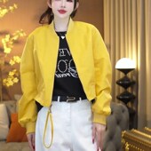 宽松时尚 美式 小个子上衣 2025新款 棒球服春秋季 短款 夹克外套女薄款