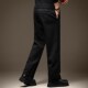 高端慵懒风简约宽松阔腿休闲裤 高级感黑色直筒垂坠感西裤 男士 子男