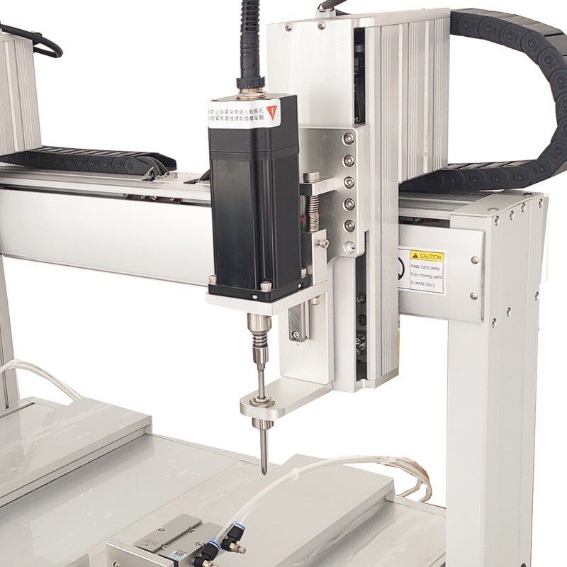 自动锁螺丝双电批同时拧打断路器螺丝机双工位六轴多头自动化设备