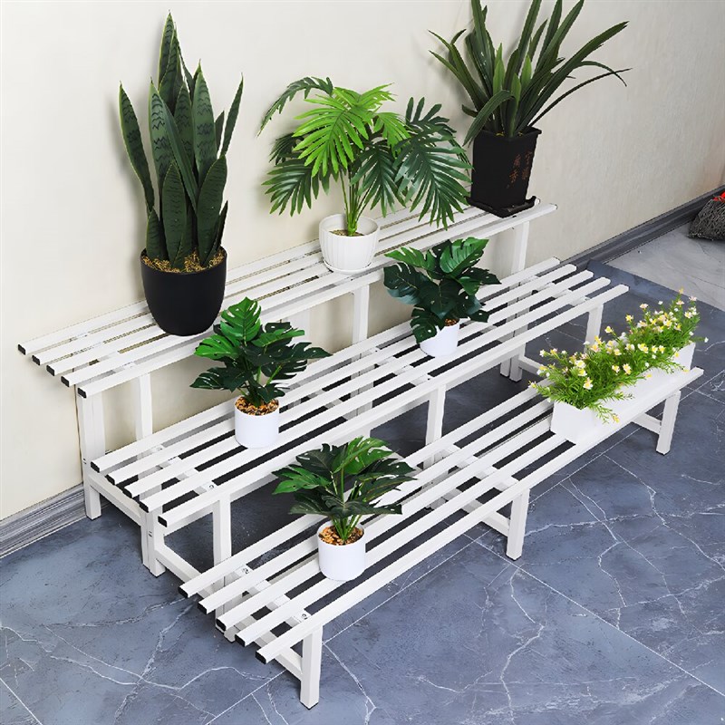 碳钢单层阳台花架客厅落地式置物架铁艺花盆架绿植架子承重力强