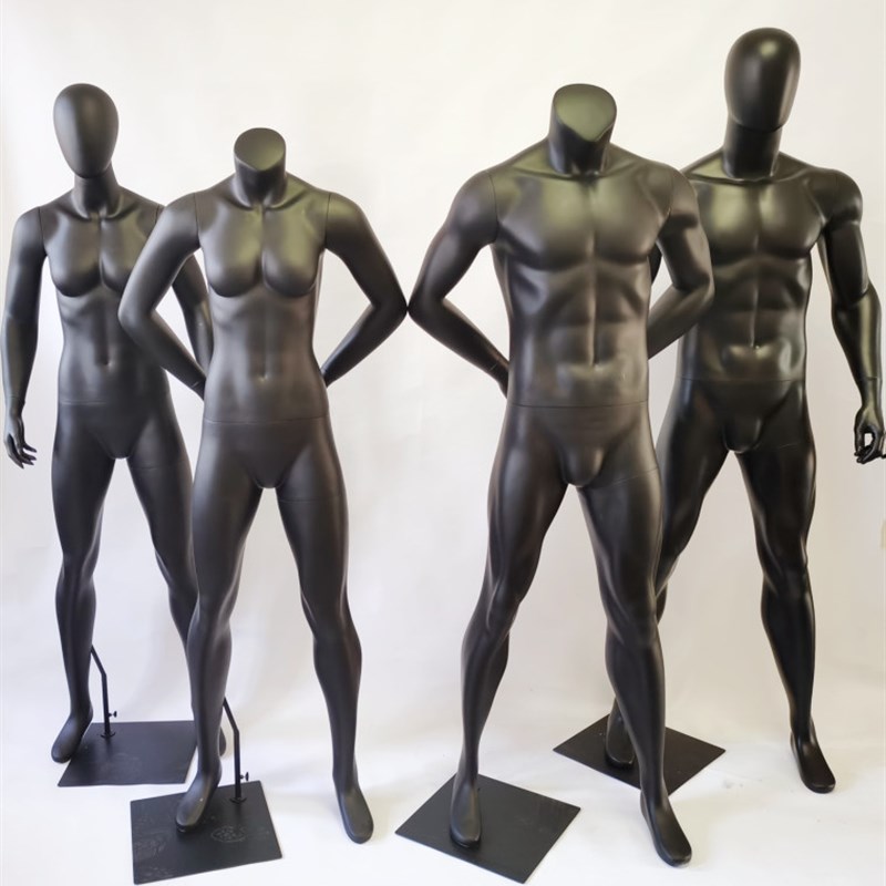 男女肌肉模特道具运动模特道具橱窗展示玻璃钢服装道具半身