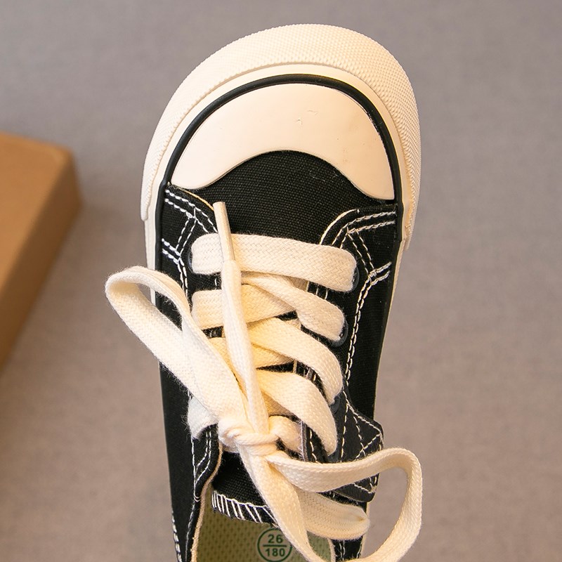 儿童帆布鞋2023春秋新s款男童鞋子女童板鞋幼儿园室内鞋软底学生