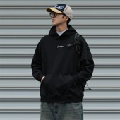 370g重磅嘿马七作美式 复古春秋刺绣字母宽松休闲上衣