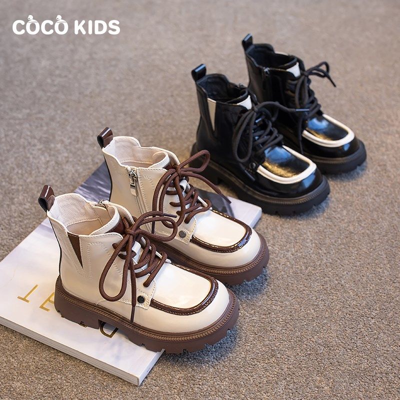 女童马丁靴2024新款秋季儿童单靴洋F气小女孩短靴英伦风男童靴子