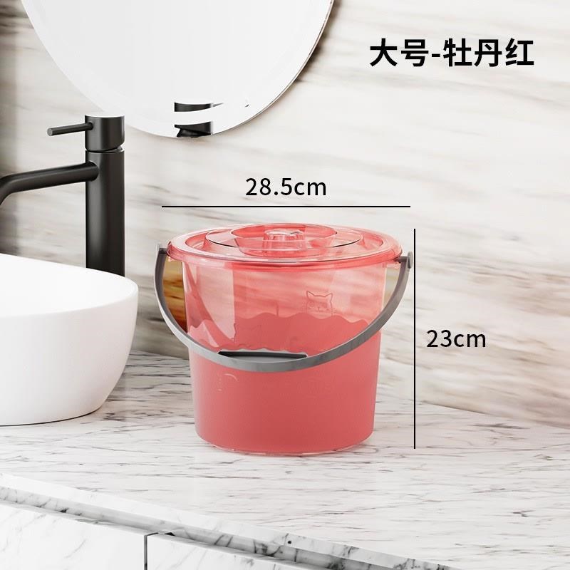 新款加厚c玩具小水桶带盖家用装水桶美术水桶儿童提小桶迷你塑料
